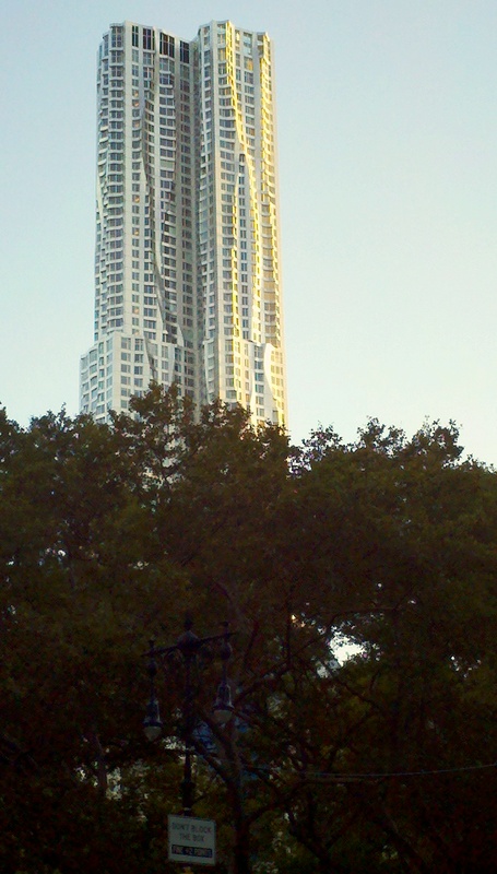 "Gehry's New York," a 76-story luxury condo complex sprouting behind City Hall Park